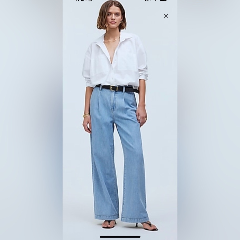 Madewell NWT The Harlow Wide Leg Jean, Airy Edition, size 30.